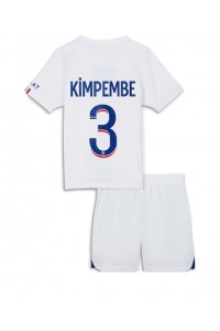 Paris Saint-Germain Presnel Kimpembe #3 Babytruitje 3e tenue Kind 2022-23 Korte Mouw (+ Korte broeken)